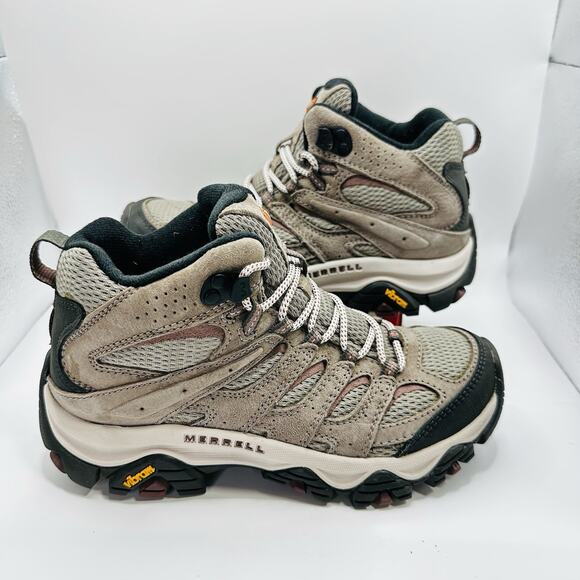 Merrell Moab 3 Mid J036596 Womens Size 6 Falcon Round Toe Lace Up Hiking Boots - Picture 1 of 7